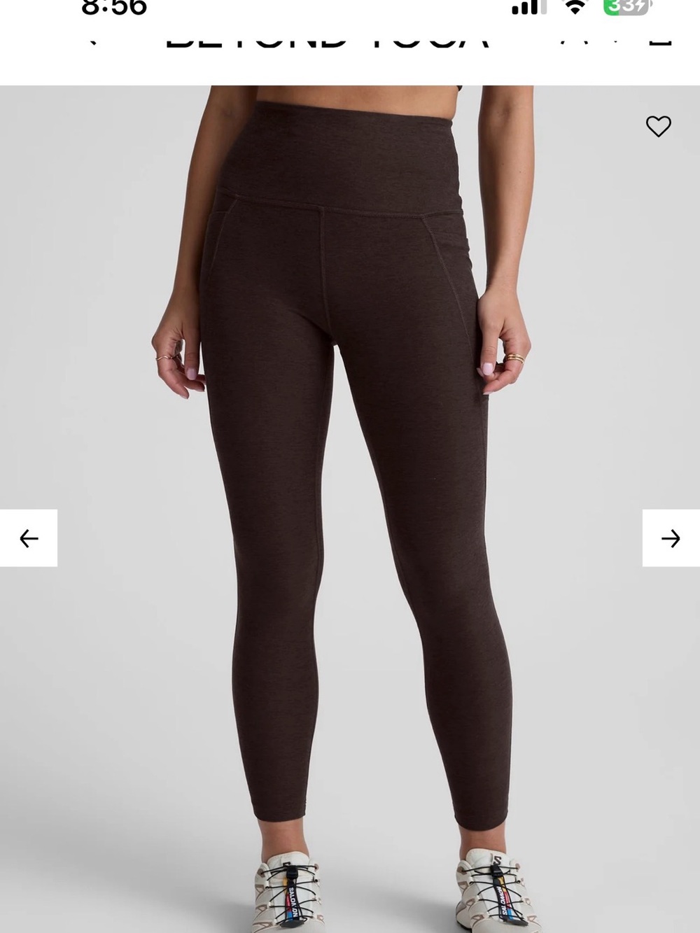 Beyond Yoga Dark Chocolate Heathered High-Waist Leggings XXL NWT - Picture 2 of 10